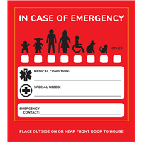 In Case of Emergency 5.5 Inch Emergency Alert Sticker