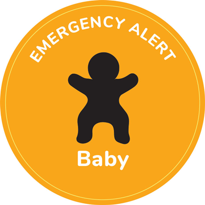 Baby Emergency Alert Sticker - Circle