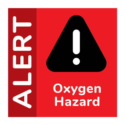 Oxygen Hazard Alert Sticker