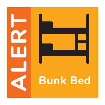 Bunk Bed Alert Sticker
