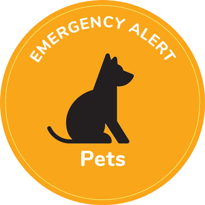 Pets Emergency Alert Sticker - Circle