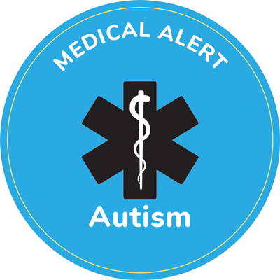 Autism Medical Alert Sticker - Circle
